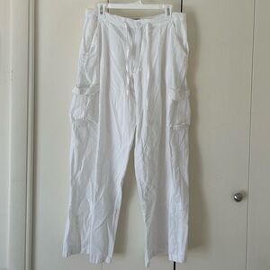 Surf Mentality Cotton/Linen cargo pants pockets L